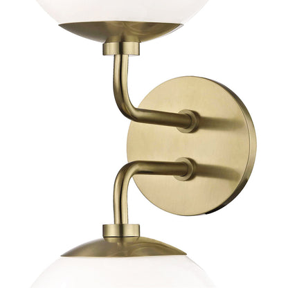 Mitzi 2 Light Wall Sconce in Aged Brass H105102-AGB