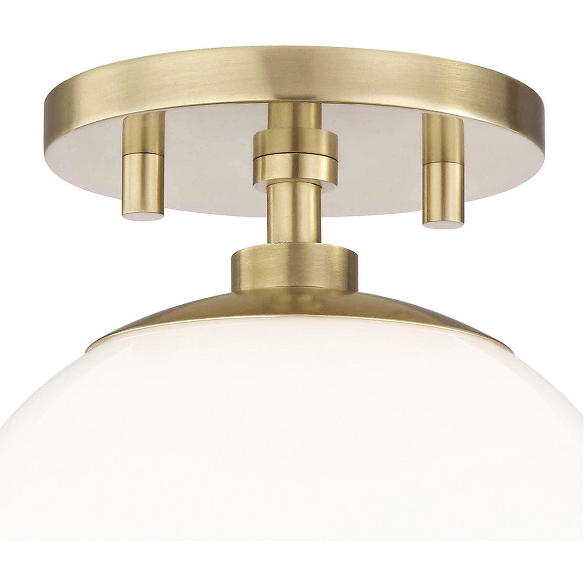 Mitzi 1 Light Semi Flush in Aged Brass H105601-AGB