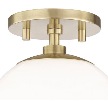 Mitzi 1 Light Semi Flush in Aged Brass H105601-AGB