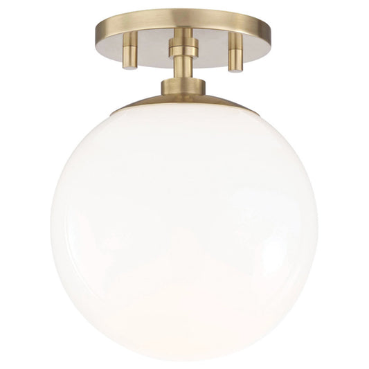 Mitzi 1 Light Semi Flush in Aged Brass H105601-AGB