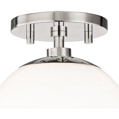 Mitzi 1 Light Semi Flush in Polished Nickel H105601-PN