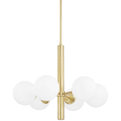 Mitzi 6 Light Chandelier in Aged Brass H105806-AGB