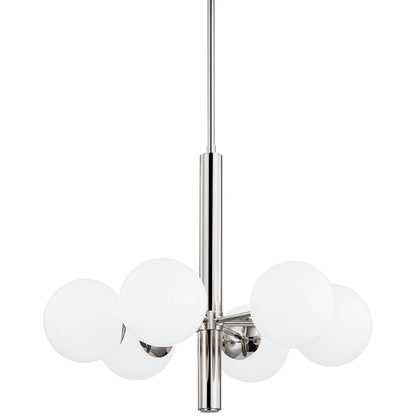 Mitzi 6 Light Chandelier in Polished Nickel H105806-PN