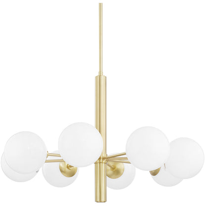 Mitzi 8 Light Chandelier in Aged Brass H105808-AGB