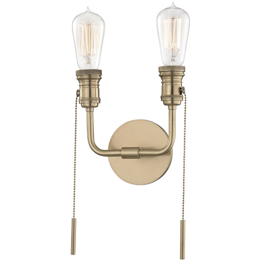 Mitzi 2 Light Wall Sconce in Aged Brass H106102-AGB