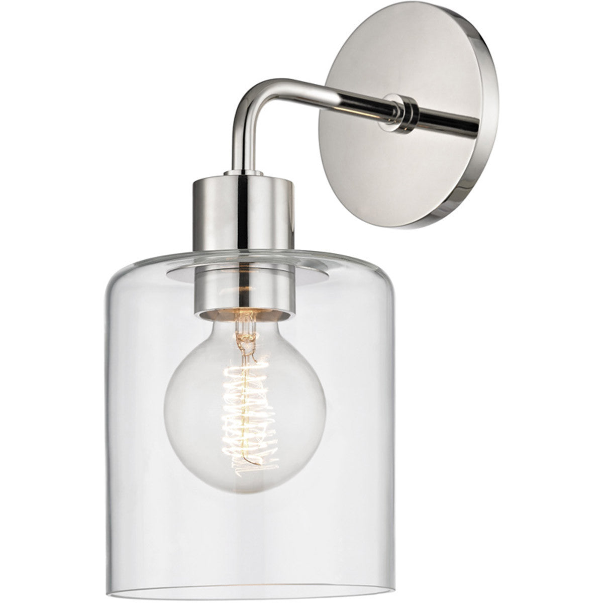 Mitzi 1 Light Wall Sconce in Polished Nickel H108101-PN