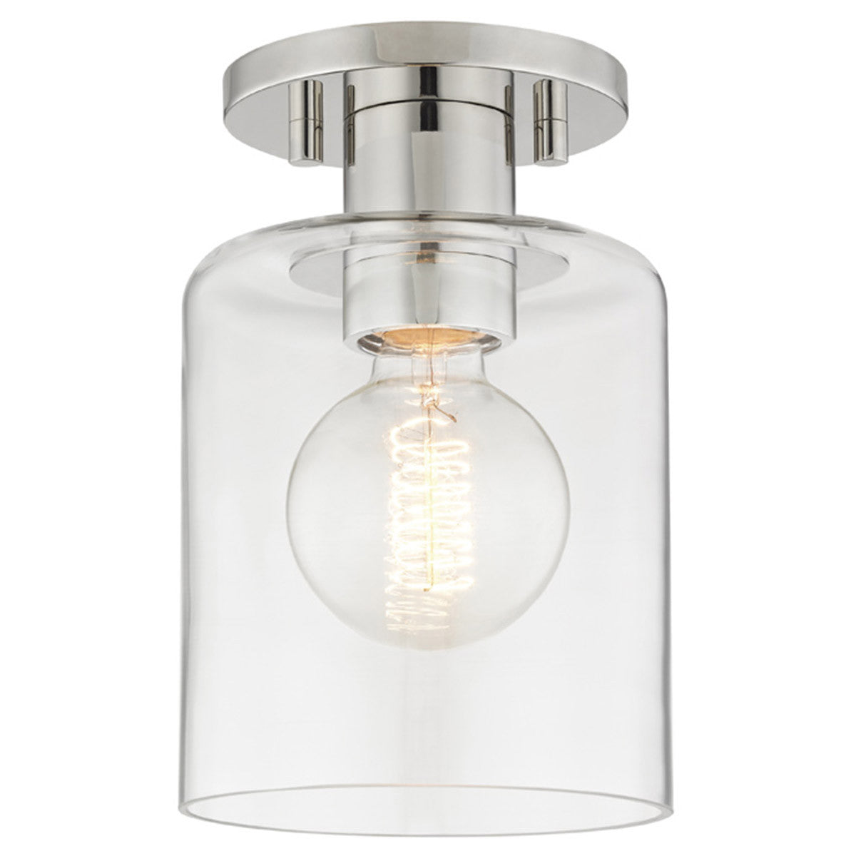 Mitzi 1 Light Semi Flush in Polished Nickel H108601-PN