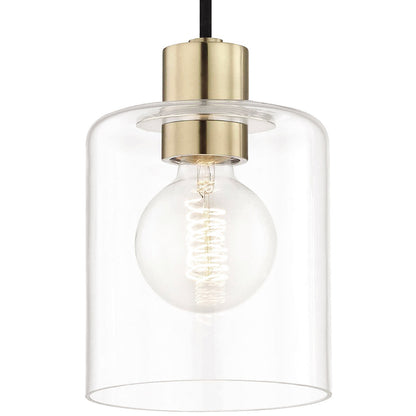 Mitzi 1 Light Pendant in Aged Brass H108701-AGB