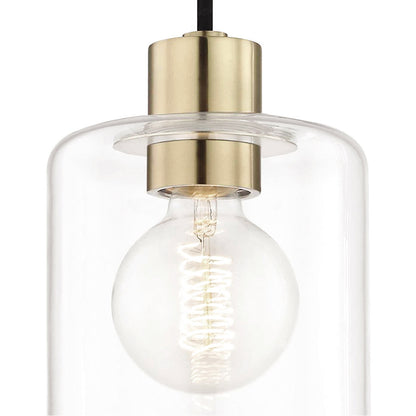 Mitzi 1 Light Pendant in Aged Brass H108701-AGB