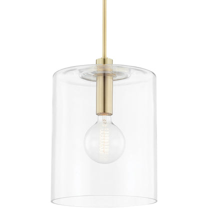 Mitzi 1 Light Pendant in Aged Brass H108701L-AGB