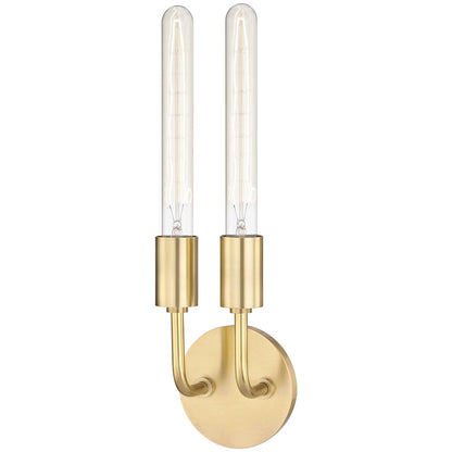 Mitzi 2 Light Wall Sconce in Aged Brass H109102-AGB