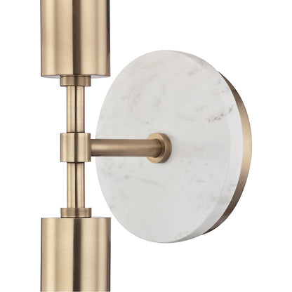 Mitzi 2 Light Wall Sconce in Aged Brass H110102-AGB