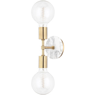 Mitzi 2 Light Wall Sconce in Aged Brass H110102-AGB