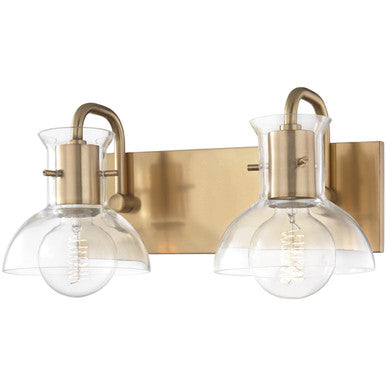 Mitzi 2 Light Bath and Vanity in Aged Brass H111302-AGB