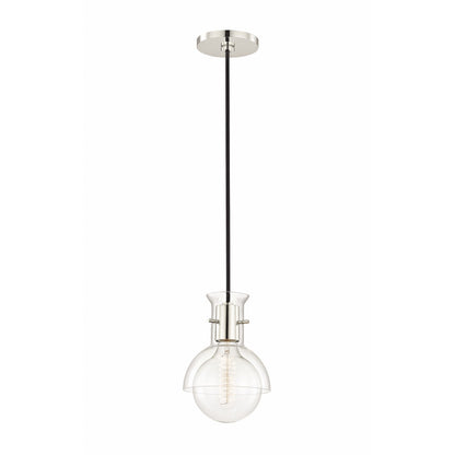 Mitzi 1 Light Pendant in Polished Nickel H111701G-PN