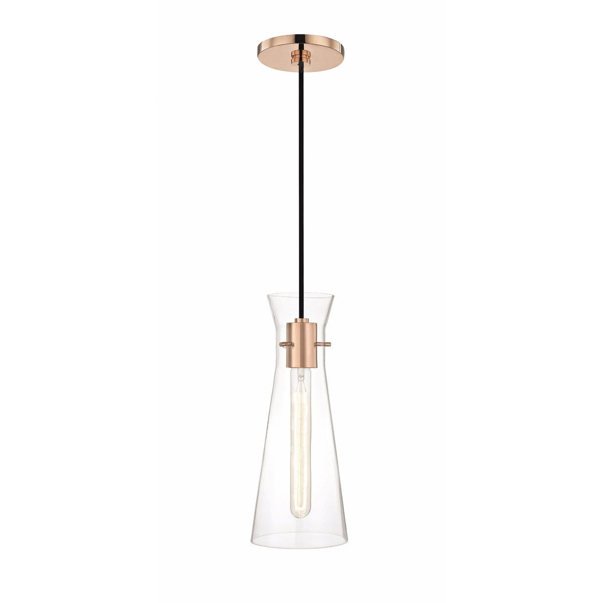 Mitzi 1 Light Pendant in Polished Copper H112701-POC