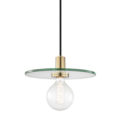 Mitzi 1 Light Pendant in Aged Brass H113701L-AGB