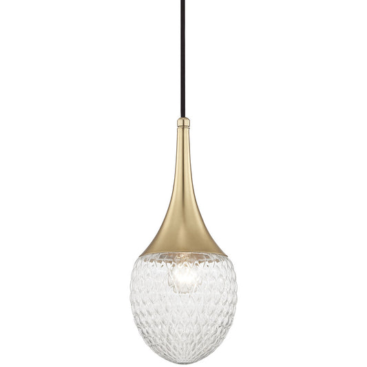 Mitzi 1 Light Pendant in Aged Brass H114701A-AGB