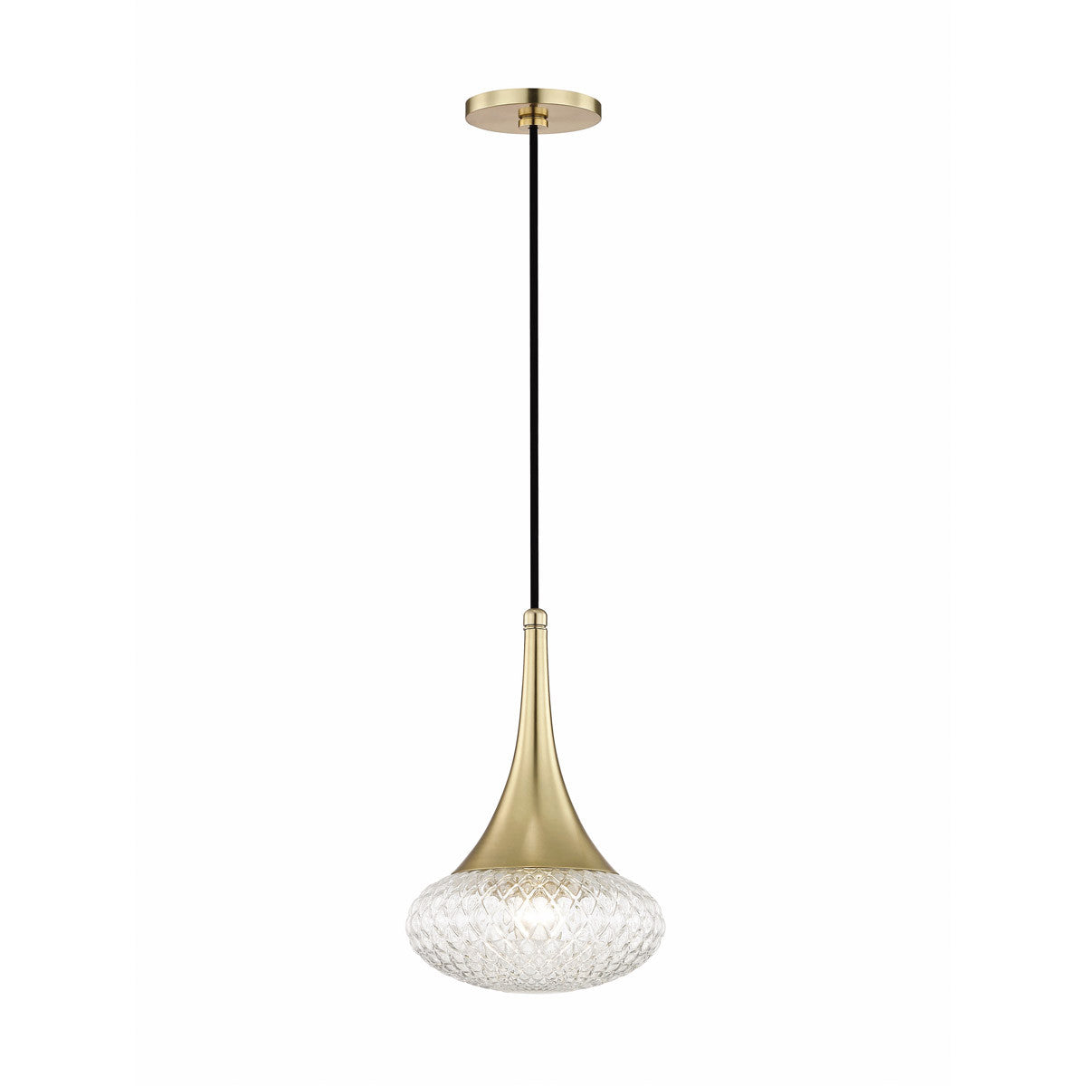 Mitzi 1 Light Pendant in Aged Brass H114701C-AGB