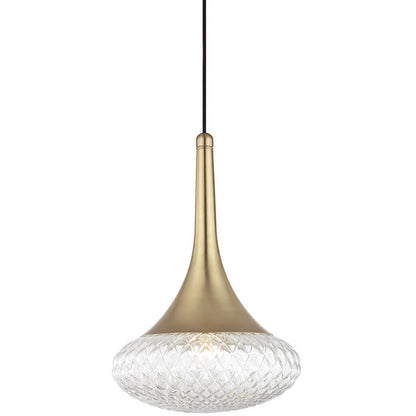 Mitzi 1 Light Pendant in Aged Brass H114701D-AGB