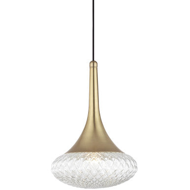 Mitzi 1 Light Pendant in Aged Brass H114701D-AGB