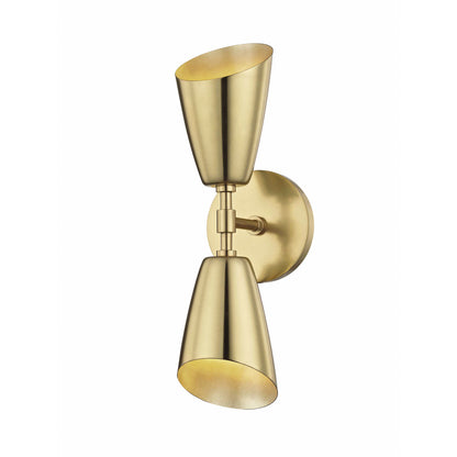 Mitzi 2 Light Wall Sconce in Aged Brass H115102-AGB