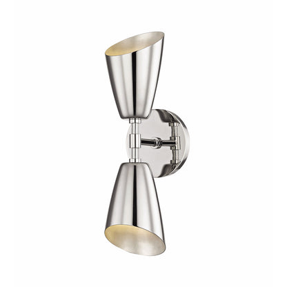 Mitzi 2 Light Wall Sconce in Polished Nickel H115102-PN