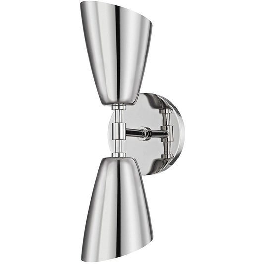 Mitzi 2 Light Wall Sconce in Polished Nickel H115102-PN