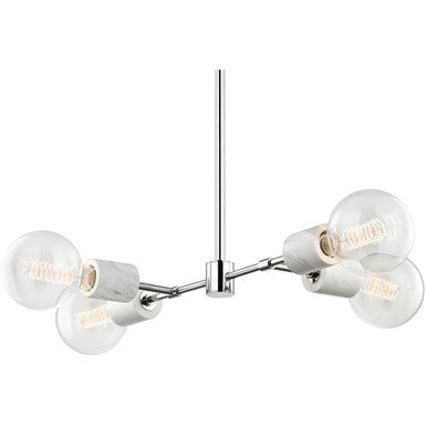 Mitzi 4 Light Chandelier in Polished Nickel H120704-PN