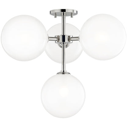 Mitzi 4 Light Semi Flush in Polished Nickel H122604-PN