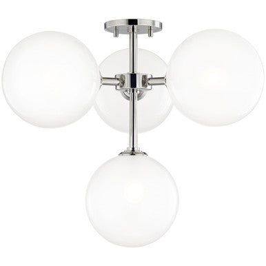 Mitzi 4 Light Semi Flush in Polished Nickel H122604-PN