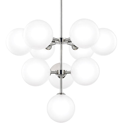 Mitzi 10 Light Chandelier in Polished Nickel H122810-PN