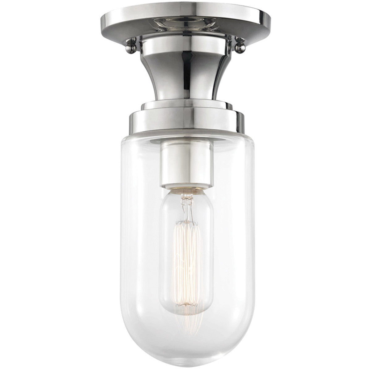 Mitzi 1 Light Semi Flush in Polished Nickel H124601-PN