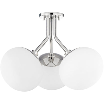 Mitzi 3 Light Semi Flush in Polished Nickel H134603-PN