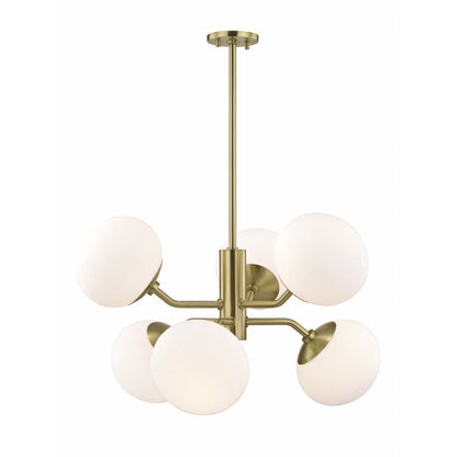 Mitzi 6 Light Chandelier in Aged Brass H134806-AGB