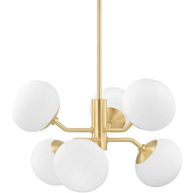 Mitzi 6 Light Chandelier in Aged Brass H134806-AGB