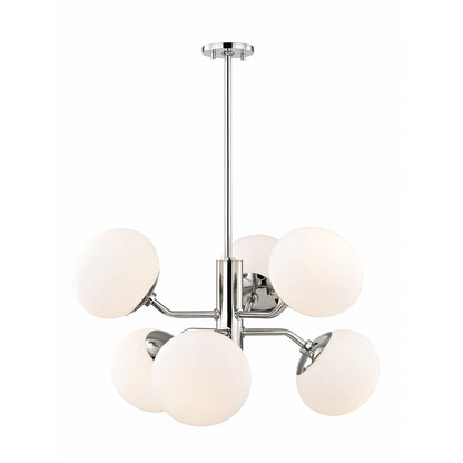 Mitzi 6 Light Chandelier in Polished Nickel H134806-PN