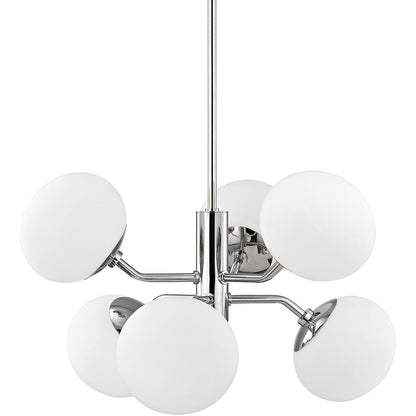 Mitzi 6 Light Chandelier in Polished Nickel H134806-PN