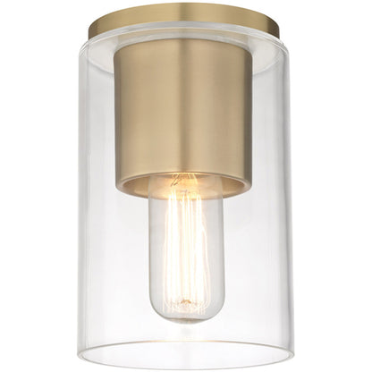 Mitzi 1 Light Flush Mount in Aged Brass H135501-AGB