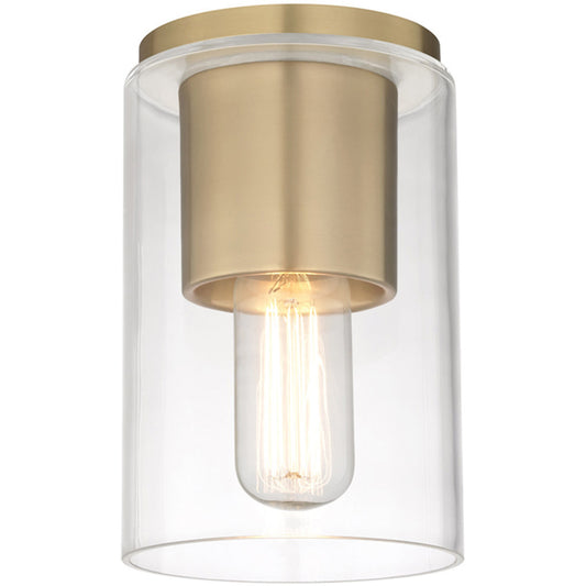 Mitzi 1 Light Flush Mount in Aged Brass H135501-AGB