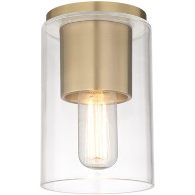 Mitzi 1 Light Flush Mount in Aged Brass H135501-AGB