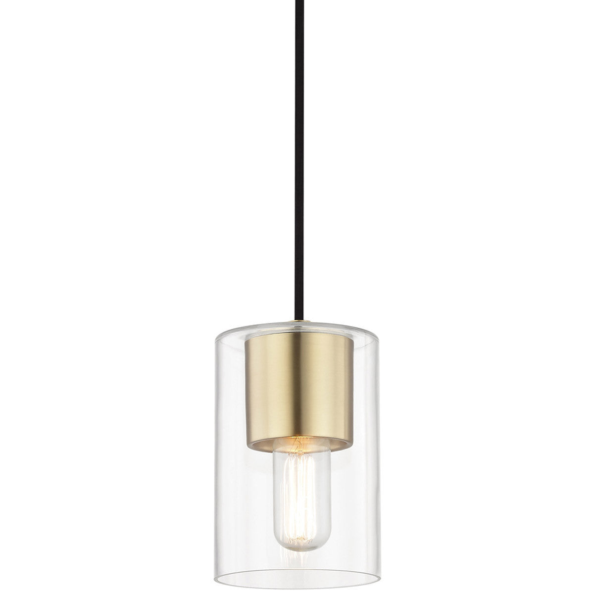 Mitzi 1 Light Pendant in Aged Brass H135701-AGB