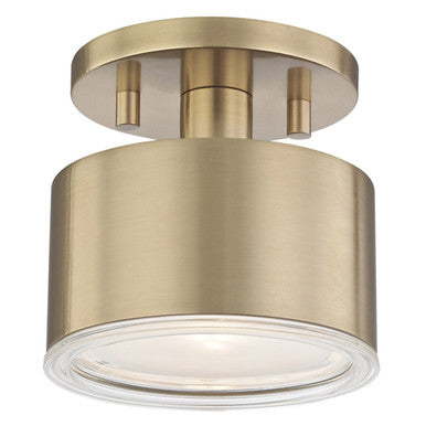 Mitzi 1 Light Semi Flush in Aged Brass H159601-AGB