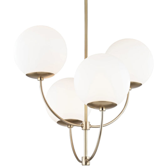 Mitzi 4 Light Chandelier in Aged Brass H160804-AGB