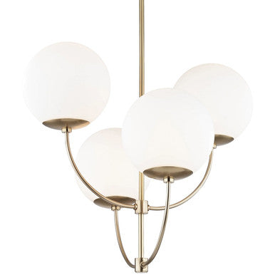 Mitzi 4 Light Chandelier in Aged Brass H160804-AGB