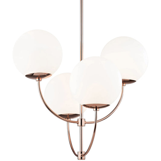 Mitzi 4 Light Chandelier in Polished Copper H160804-POC