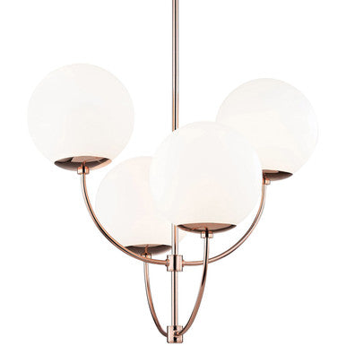 Mitzi 4 Light Chandelier in Polished Copper H160804-POC