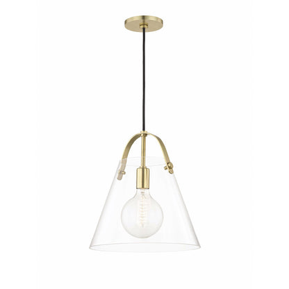 Mitzi 1 Light Pendant in Aged Brass H162701L-AGB