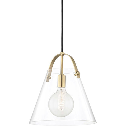 Mitzi 1 Light Pendant in Aged Brass H162701L-AGB