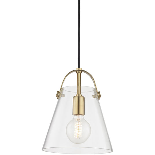 Mitzi 1 Light Pendant in Aged Brass H162701S-AGB